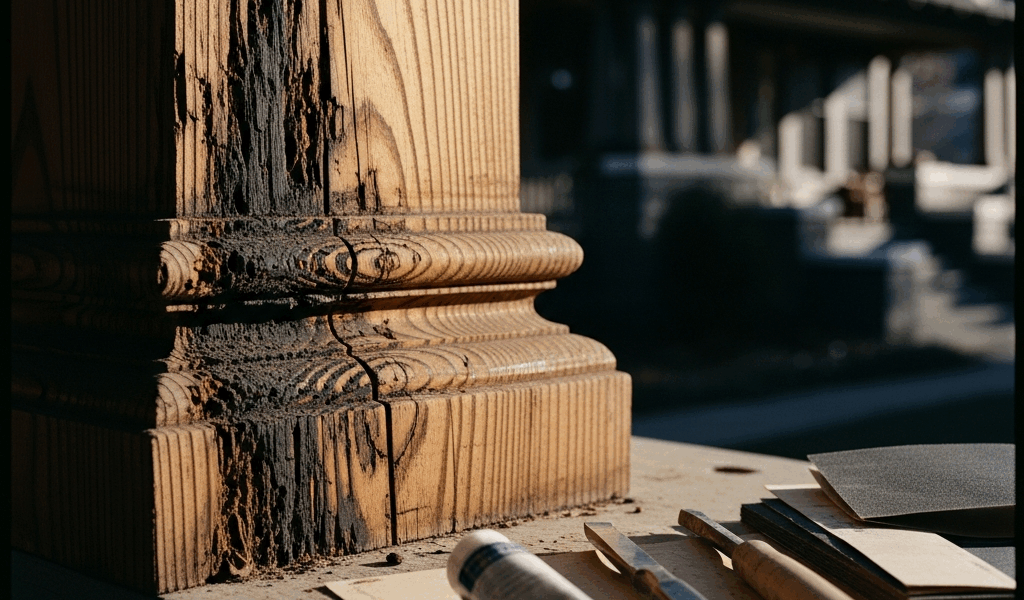 Craftsman Porch Column Rot How to Repair the Base Without Replacing It
