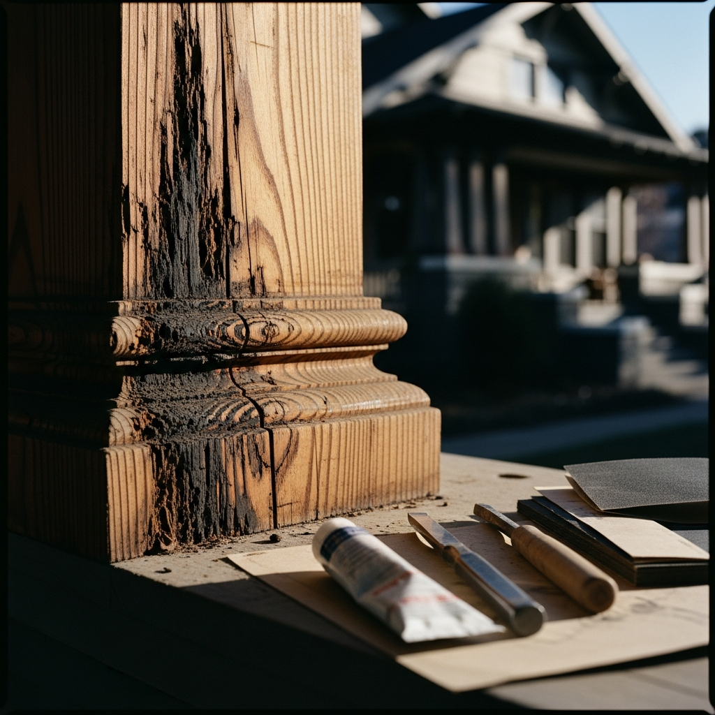Craftsman Porch Column Rot — How to Repair the Base Without Replacing It