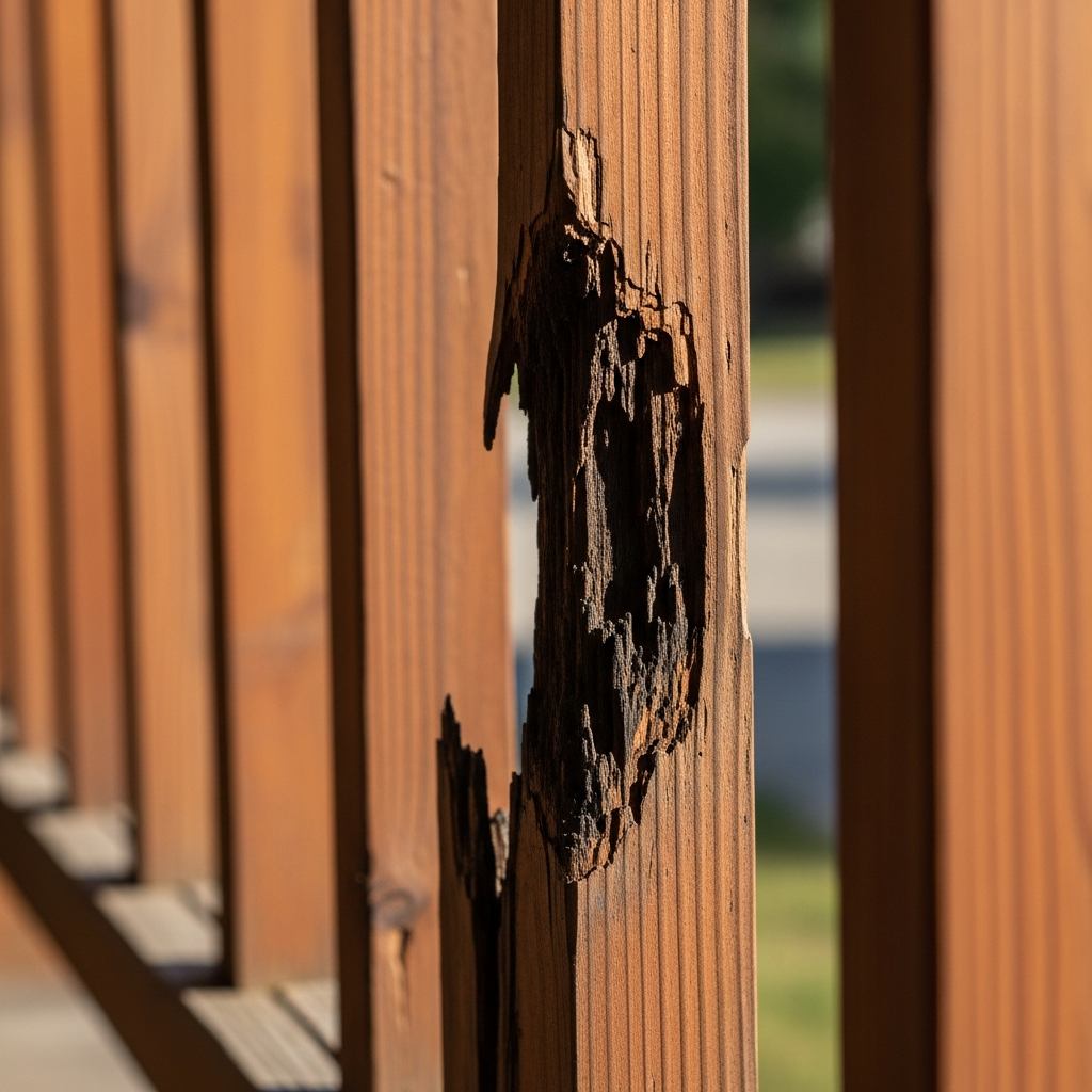 Craftsman Porch Rail Rotting at the Post Fix
