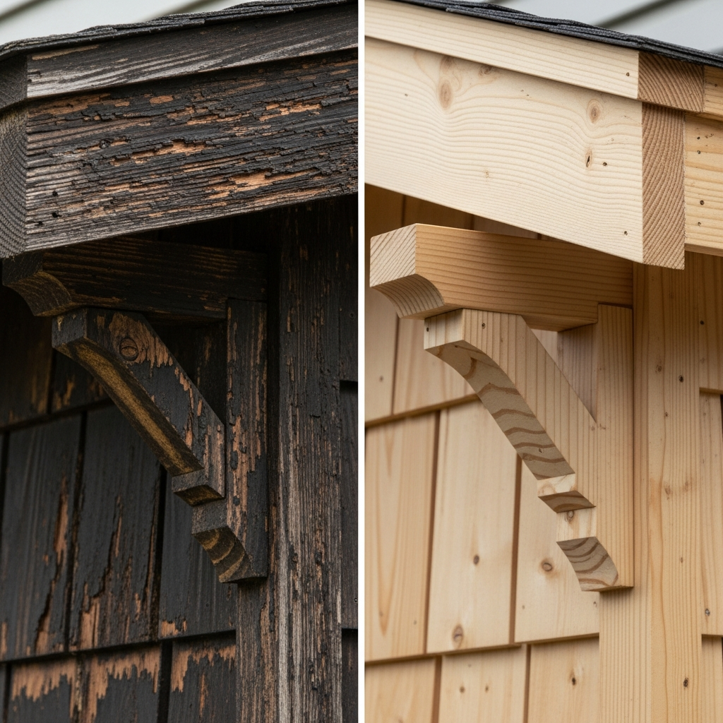 Craftsman Porch Fascia Board Rotting How to Replace